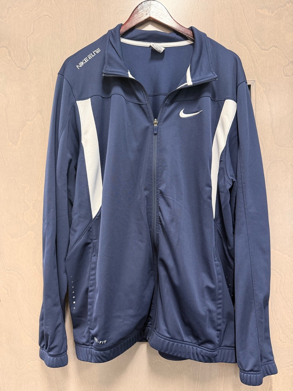 Nike Elite Navy & White Dri-FIT Athletic Zip Jacket